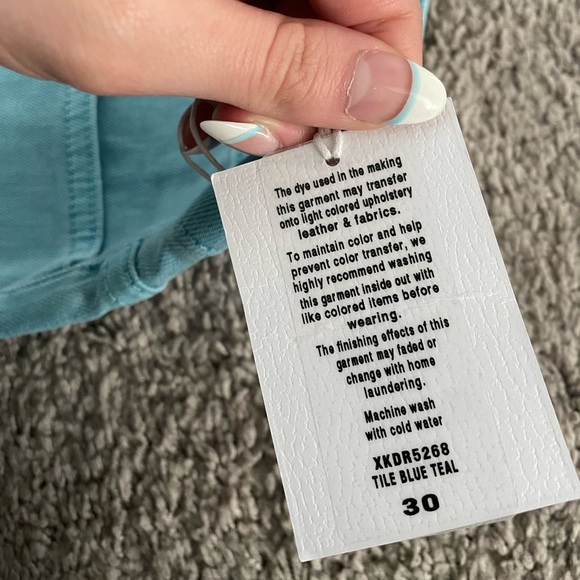 New With Tags Tile Blue Teal Straight Ankle Joe’s Jeans - Picture 4 of 6